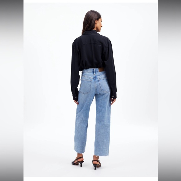 Madewell The Tall Perfect Vintage Wide-Leg Crop Jean Altoona Wash size 16 NP389 - Picture 4 of 16